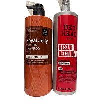 Kit Shampoo Royal Jelly 1 litro + Bed Head  Condicionador 900 ml