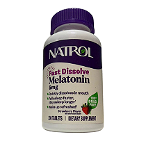 Melatonina 5 mg Fast Dissolve sublingual Sabor Morango - Natrol - 200 comprimidos