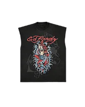 Regata Preta "Sereia Mística" Ed Hardy