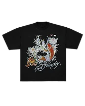 Camiseta Preta "Carpa" Ed Hardy