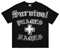 Camiseta Survival x Places + Faces Airbrush Preta