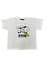 Camiseta Infantil Oversized Fita Corp Fita Boy Off White