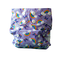 Fralda ecológica arco-íris 💜 roxa