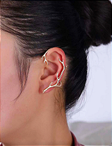 Brinco Ear Cuff Galhos Dourado