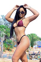 Biquíni Fita com Regulagem Vinho