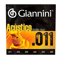 ENCORDOAMENTO PARA VIOLAO BRONZE 65/35 0.011" GIANNINI