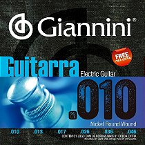 ENCORDOAMENTO PARA GUITARRA NIQUEL 0.010" GIANNINI