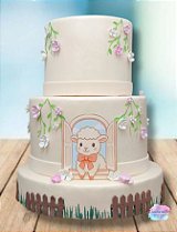 Bolo Fake Ovelhinha de Jesus | Ovelha