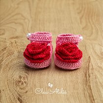 Sapatinho Princesa - Rosa com vermelho