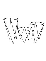 Trio de Porta Vasos Tripé