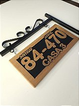 Numero Residencial com Suporte Colonial - Placa 40 x 20 cm