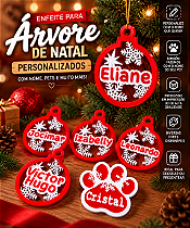 Enfeites para Árvore de Natal Personalizado com Nome