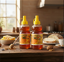 Mel Silvestre Bisnaga 500g Apiário Carvalho -18 und- Atacado Direto - Mult Da Hora Doces Caseiros