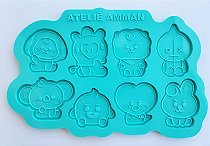 Molde de Silicone K-pop desenho BT21
