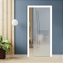 Amostra de adesivo jateado fosco 20x20 cm