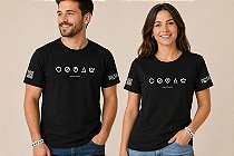 Camiseta Rota 1930 - Preta com estampa branca