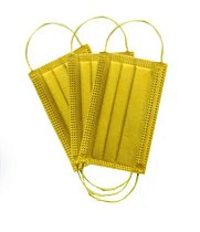 Máscara Descartável Com Filtro Infantil Amarela Caixa com 50 Unidades