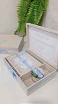 Caixa convite com porta retrato e aromatizador