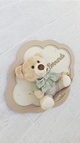 Guirlanda porta maternidade - Modelo urso menino