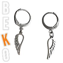 Brinco Asa de Anjo em Aço Cirúrgico Beko 5P7G3552X