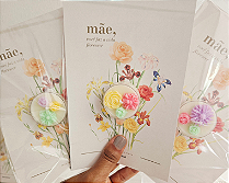 Cartão mini vela aromática chá branco 15g especial dia das mães modelo buquê |bemthivi