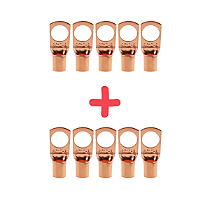 TERMINAL OLHAL M8 PARA FIO 10MM COBRE SC10-8 - 10 Unidades