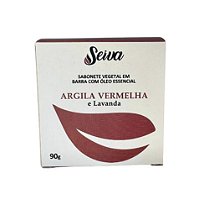 Sabonete 3x1 Argila Vermelha e Lavanda -  Peles Sensíveis - 90g