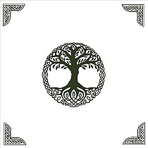 Toalha Branca Árvore da Vida (Altar/ Tarot/ Leitura de Oráculos)