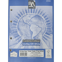 Caderno Para Fichário 177x242 Off-White 80 Folhas Uniflex Jandaia