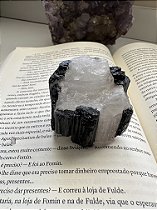 Cristal com Turmalina Negra - PEÇA ÚNICA