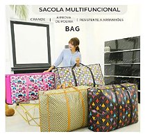 Kit 6un Sacola Sacolão GG Paraguai Bolsa Viagem 80cm