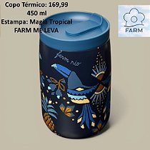 Copo Térmico FARM, 450ML, Estampa Magia Tropical