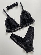 Conjunto Ônix Rendado Plus