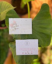 cartão de agradecimento plantável tamanho 7x10cm dia das mães