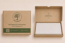 kit folhas A4 em papel semente em branco