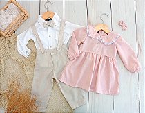 Combo - Look Pietro natural + Vestido Emili Rosa