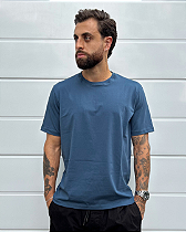 Camiseta Masculina de Manga Curta Premium Algodão Pima - Azul Petróleo