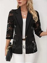Blazer Blusa Casaco Casaquinho Cardigan Maxi Renda Manga 3.4