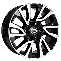 Jogo de Rodas KR S32 MODELO TOYOTA SW4 Aro 22 / tala 9 / furação 6x139 Offset 25 Preto Diamantado e Grafite Brilhante