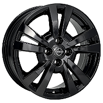 Jogo de Rodas KR S33 MODELO NOVO KICKS Aro 16 / tala 6 / furação 4x100 Offset 40 Preto e Preto Diamantado