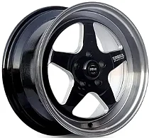 Jogo de Rodas KR C14 WELD RT-S Aro 15 / tala 4 e 8 / furação 4x100 e 5x114 Offset -10 e 20 Preto Diamantado