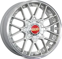 Jogo de Rodas RAW MODELO BBS RS 2 Aro 17 / tala 7 / furação 4x100 e 4x110 Offset 35 Prata Diamantado