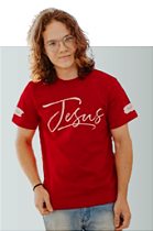 Camiseta Masculina Vermelha - Jesus