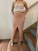 Conjunto saia e blusa modal
