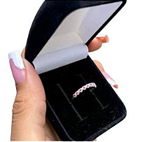 Anel Corações Cravejado II em Prata 925