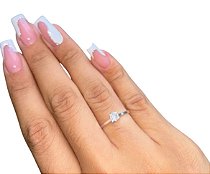 Anel Solitário Tradicional em Prata 925