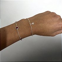 Pulseira Uma Gota em Ponto de Luz em Prata 925
