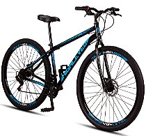 Bicicleta Aro 29 Aço Carbono Highlevel Freios a Disco 21 marchas