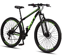 Bicicleta Aro 29 Aço Carbono KGT Freios Disco Suspensão 21v