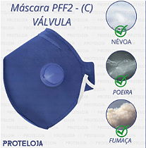 Mascára Respiratória Descartáveis Pff2 Com Válvula